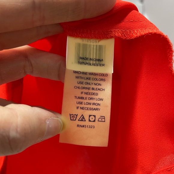 Vince Camuto Blouse Orange Long Sleeve Classic Style Size Medium! - Picture 5 of 5